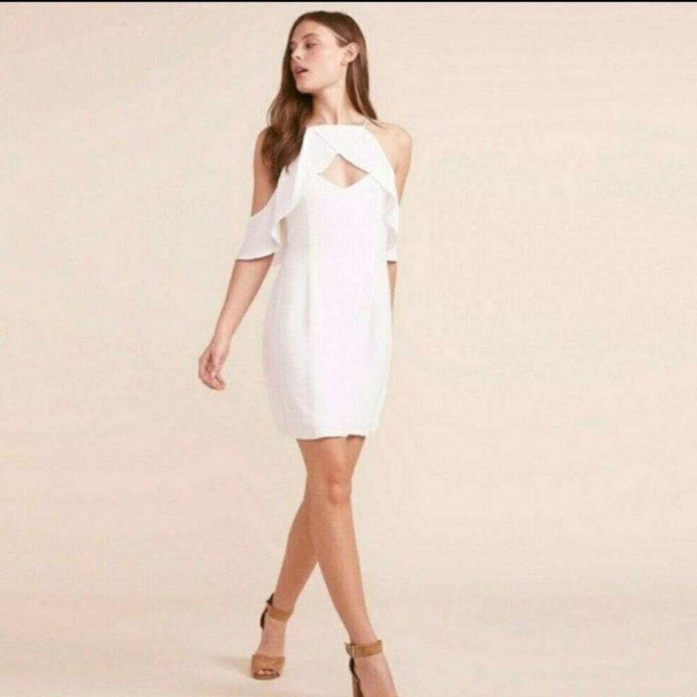SALE - BBDakota White Ruffle Detail Mini Dress